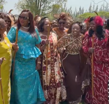 Ida Odinga, First Lady Rachel Ruto accompanying Charlene Ruto for her Koito on Saturday August 8, 2026. PHOTO/Screengrab by K24 Digital/https://web.facebook.com/riftvalleypoliticske