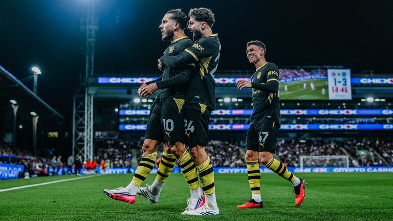 Rayan Cherki celebrates his goal against Crystal Palace on Friday night, August 28, 2026. PHOTO/https://www.mancity.com