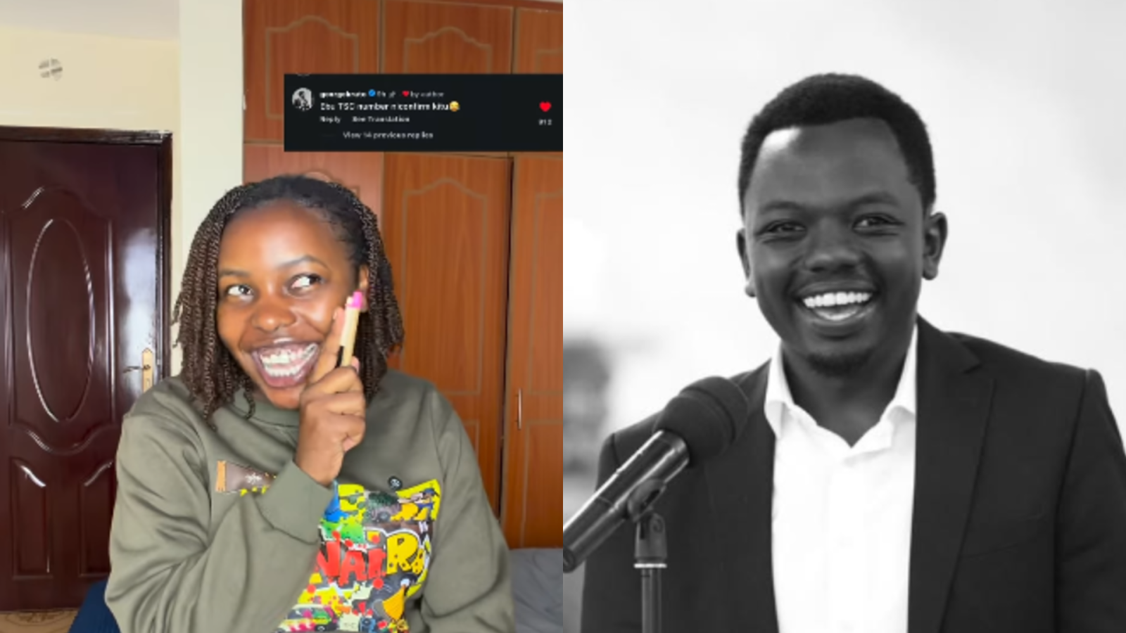 ‘Mrs George K Ruto loading ’-Tr Cillah excited after George Ruto replies to her flirty comments