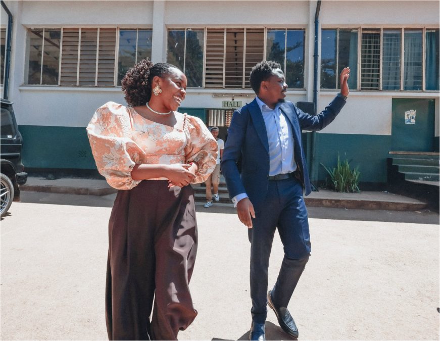 George Ruto with Tr Cillah during his school visit. PHOTO/https://www.facebook.com/Tr.Cillah