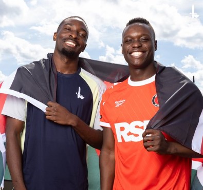 Collins Sichenje with Timothy Ouma. PHOTO/@CAFCofficial/X