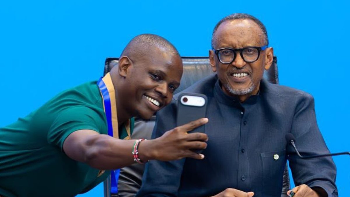 Crazy Kennar praises President Kagame as father figure before asking for a selfie