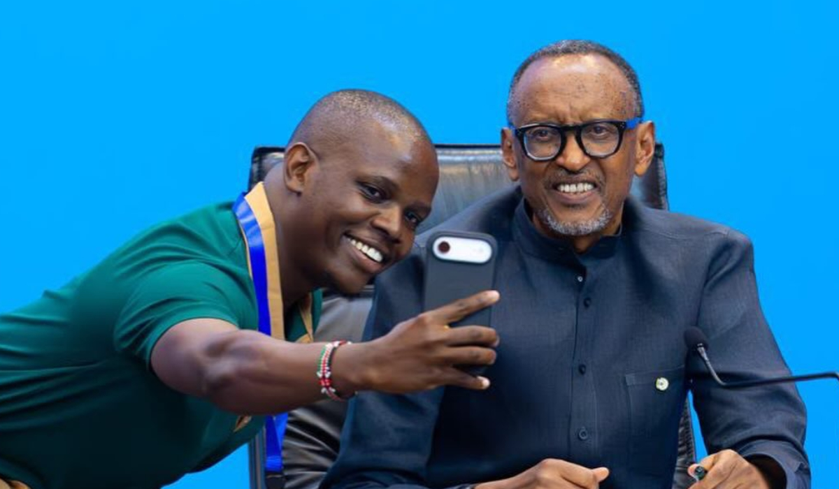 Crazy Kennar praises President Kagame as father figure before asking for a selfie