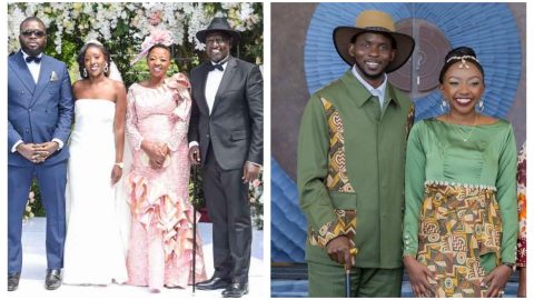 June Ruto and Charlene Ruto and their partners. PHOTO/@WilliamsRuto/X