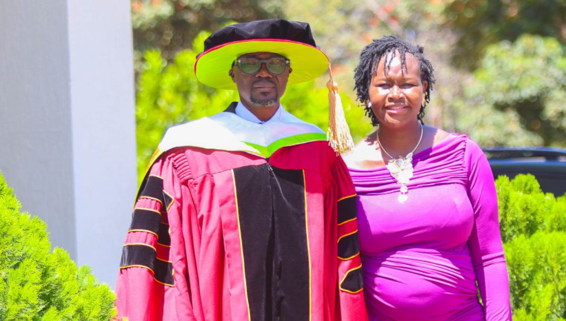 MP Didmus Barasa celebrates after earning PhD