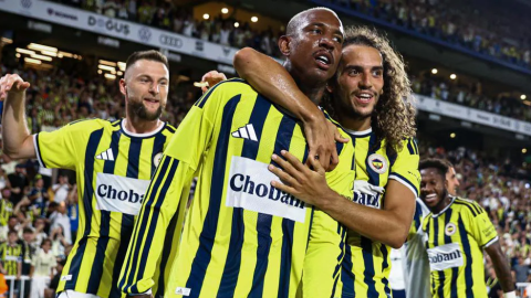 Fenerbahçe players celebrate their goal previously. PHOTO/https://www.uefa.com/uefachampionsleague