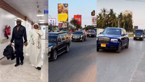 Diamond, Zuchu make lavish hospital exit under tight luxury convoy led by Rolls-Royce