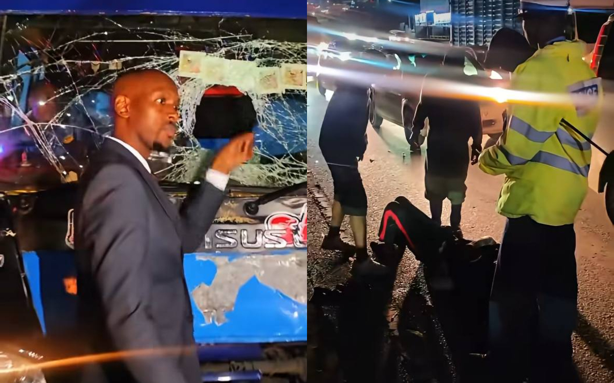 Mosiria rescues young man hit by moving bus along Thika Super Highway