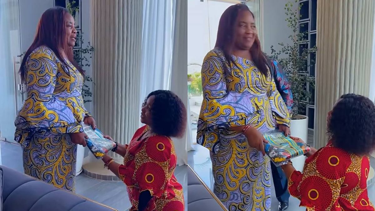 Tanzanian singer Christina Shusho kneels before Ida Odinga, gifts her Kitenge in emotional moment