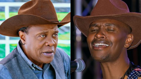 Jeff and Samidoh in cowboy fits. PHOTOS/https://www.facebook.com/koinangejeff