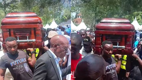 Boni Khalwale marks spot for wife’s grave as her body arrives home in huge procession