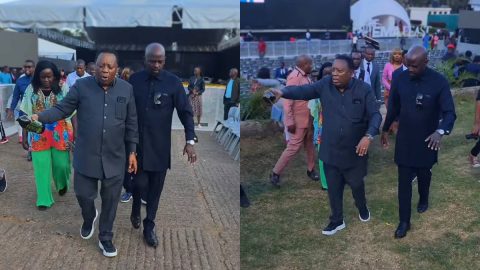 Bishop JB Masinde and J Kyula dedicating Uhuru Park. PHOTOS/Screengrabs by K24 Digital of Instagram video by @k360.