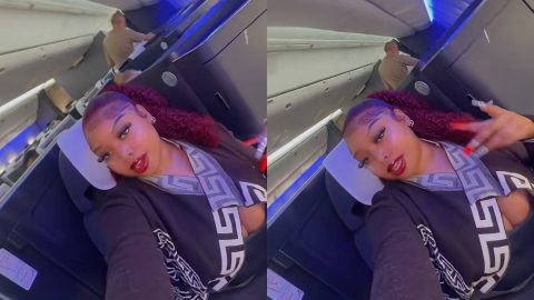 Sandra Sonko laments after spending 4 hours inside plane as JKIA strike delays her flight