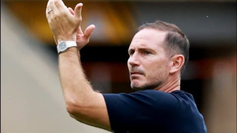 Coventry City manager Frank Lampard applauding the the club supporters previously. PHOTO/https://www.facebook.com/CoventryCityFC/photos