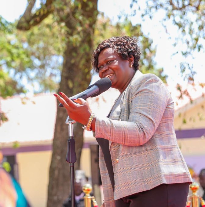 Gladys Wanga during the commissioning of the Phoebe Asiyo Oncology Center. PHOTO/https://www.facebook.com/GladysWanga043