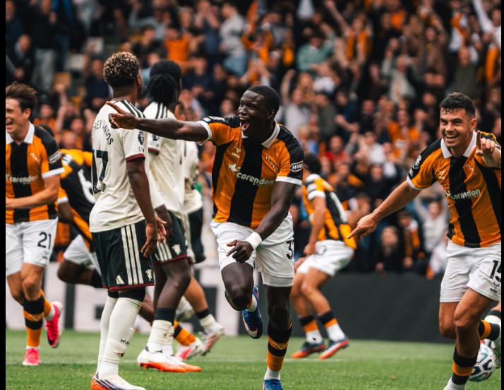 Hull City stun Manchester United in Premier League return