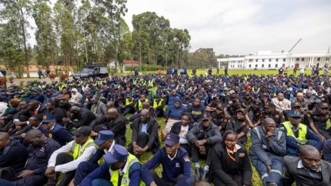 President Ruto hosts more than 10000 Nairobi security guards at State House Nairobi, Thursday August 6, 2026. PHOTO/Instagram/@k24tv