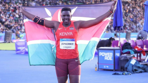 Kenya's Irene Jepkemboi on the final day of 2026 Glasgow Commonwealth Games. PHOTO/https://www.facebook.com/OnesimusKipchumbaMurkomen