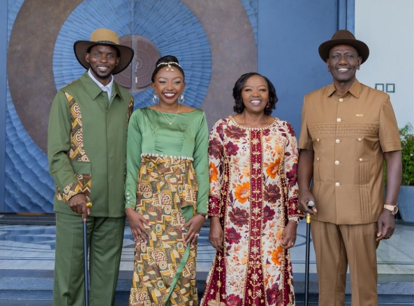 From left: Isaya Yunge, Charlene Ruto, First Lady Rachel Ruto and President William Ruto during the koito ceremony on Saturday, August 8, 2026. PHOTO/@HonWetangula/X