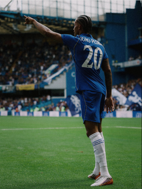 Joao Pedro celebrates his goal for Chelsea against Real Sociedad on Saturday, August 15, 2026 at Stamford Bridge. PHOTO/https://www.facebook.com/ChelseaFC/photos