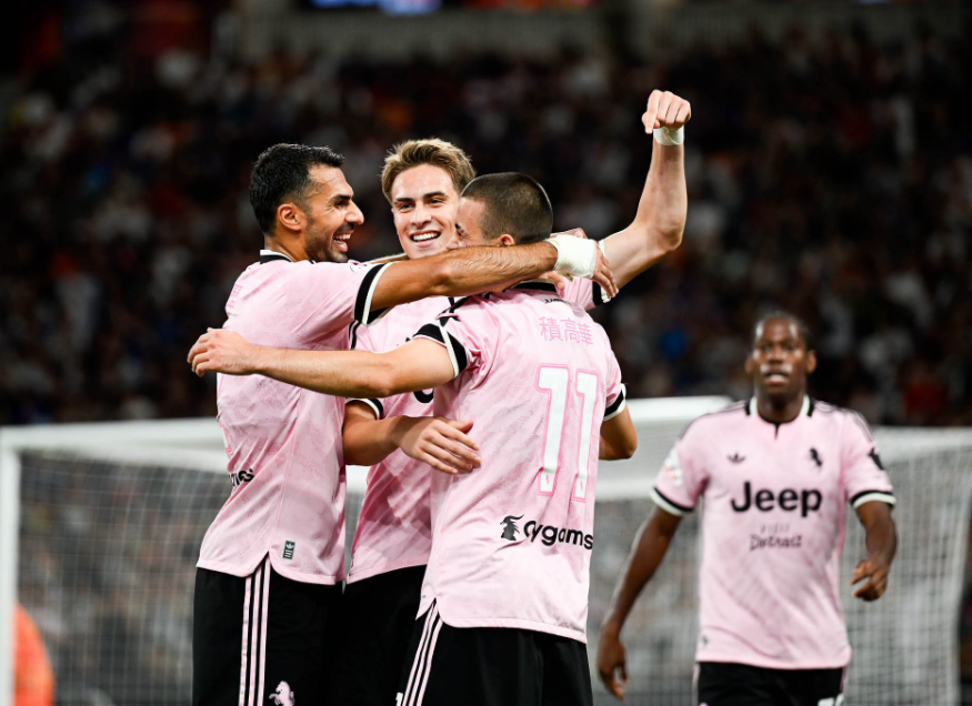 Juventus players celebrate their goal against Chelsea on Wednesday, August 5, 2026. PHOTO/https://www.facebook.com/Juventus/photos