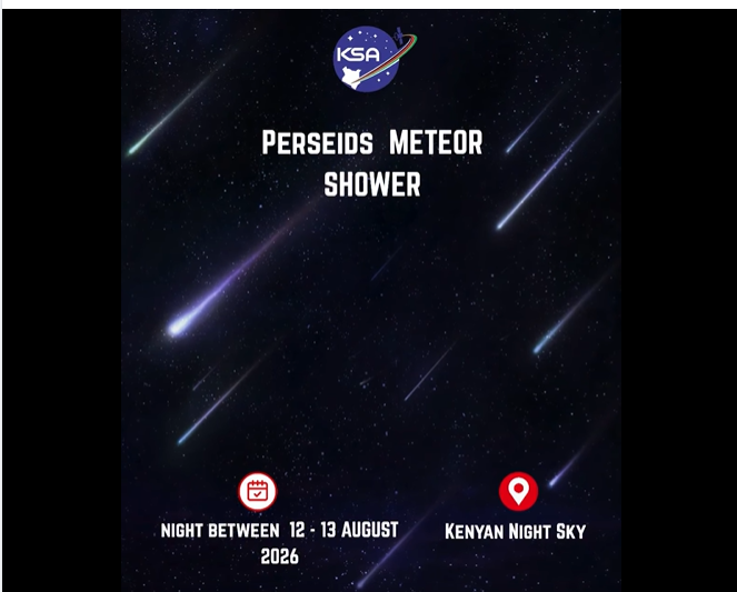 Perseid Meteor Shower. PHOTO/https://www.facebook.com/KenyaSpaceAgencyOfficial