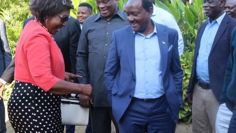 Bag ni ya nini? Charity Ngilu, Kalonzo jump on viral trend at Wamalwa Kijana’s memorial