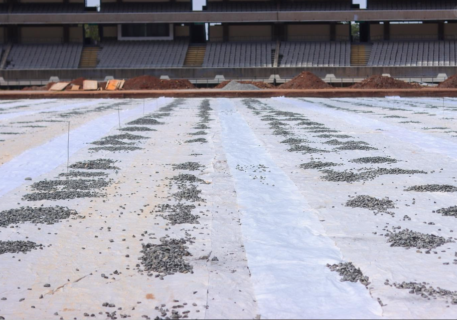 The Moi International Sports Centre, Kasarani under rehabilitation ahead of 2027 AFCON. PHOTO/ https://www.facebook.com/SportsKenya