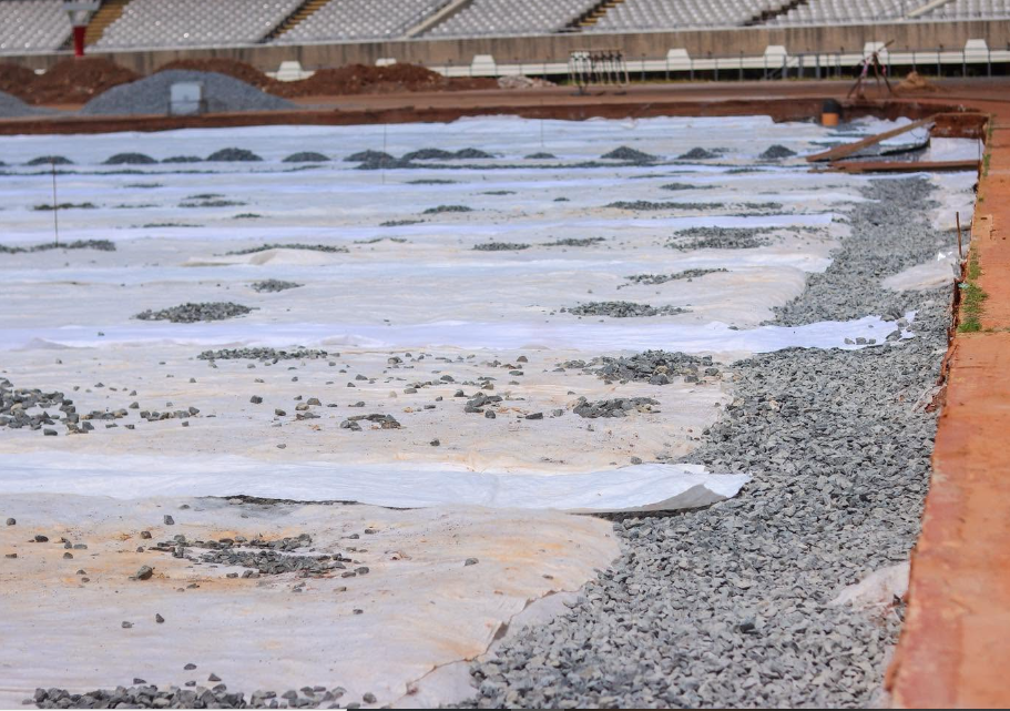 The Moi International Sports Centre, Kasarani under rehabilitation ahead of 2027 AFCON. PHOTO/ https://www.facebook.com/SportsKenya