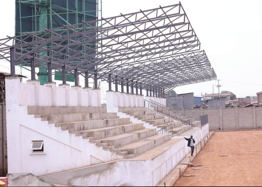 The current state of the uder-construction Kihumbuini Stadium in Kangemi, Nairobi City County as of Friday, August 21, 2026. PHOTO/https://www.facebook.com/sakaja
