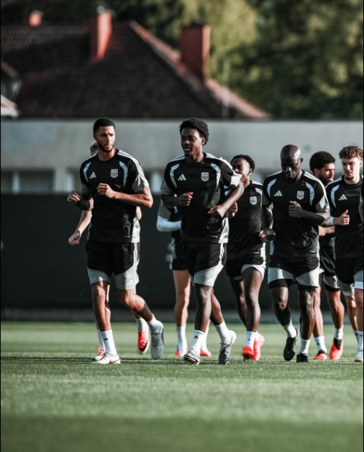 LASK players in training ahead of their Champions League play-off clash with Celtic on Tuesday, August 25, 2026. PHOTO/https://www.facebook.com/LASKOfficial/photos