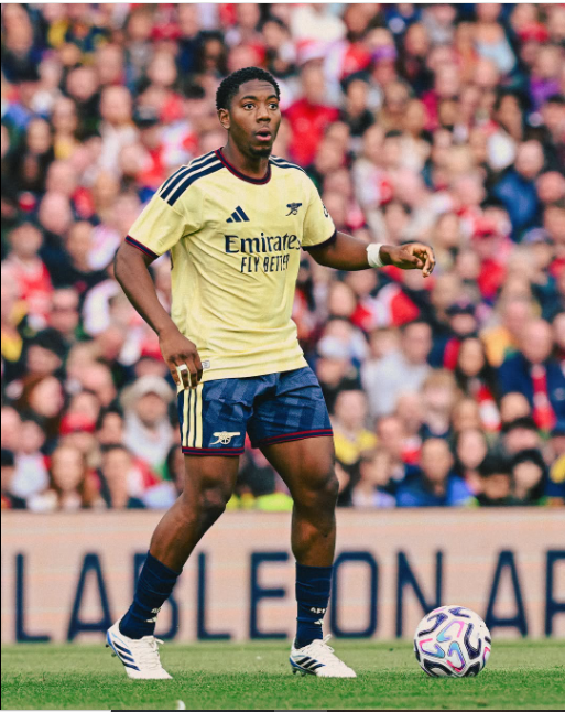 Arsenal's Lewis-Skelly in action against Real Betis on Wednesday, August 5, 2026 in Dublin, Ireland. PHOTO/https://www.arsenal.com
