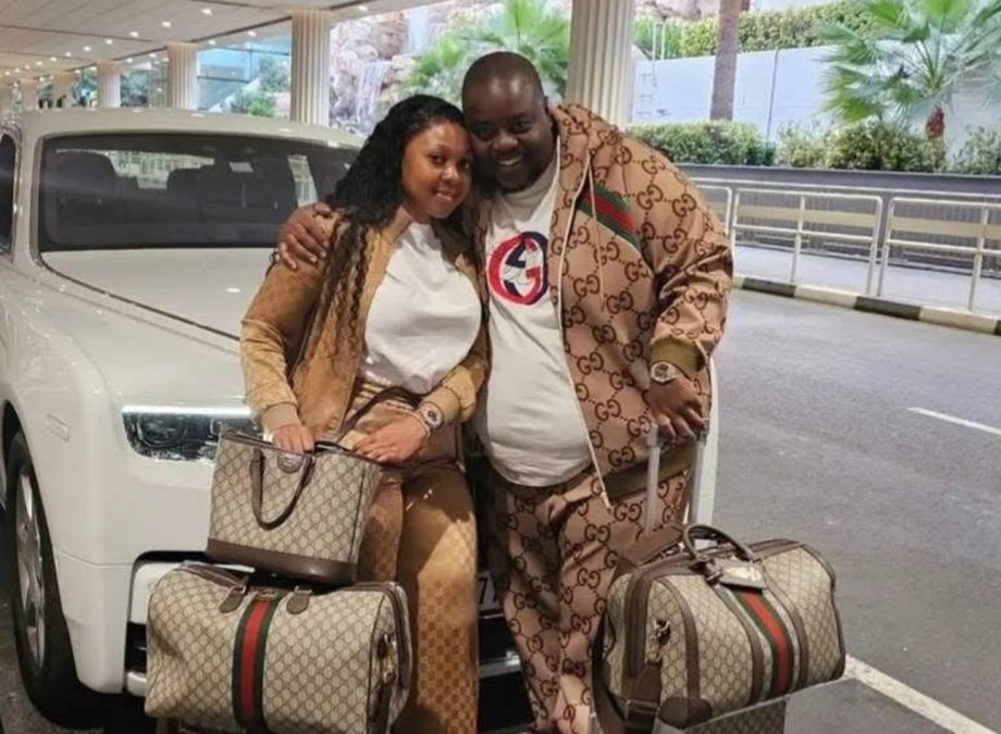 Wicknell Chivayo with his wife Lulu Muteke. PHOTO/@sir_wicknell/Instagram