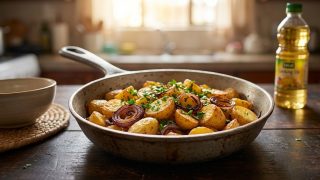 How to turn basic potatoes into crispy French Lyonnaise fries at home