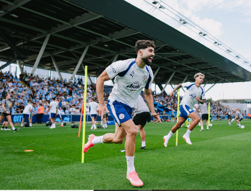 Manchester City players in training ahead of their encounter with AFC Bournemouth on Sunday, August 23, 2026. PHOTO/https://www.facebook.com/mancity/photos