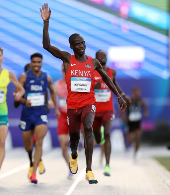 Kenya's Mathew Kipsang on the final day of 2026 Glasgow Commonwealth Games. PHOTO/https://www.facebook.com/OnesimusKipchumbaMurkomen