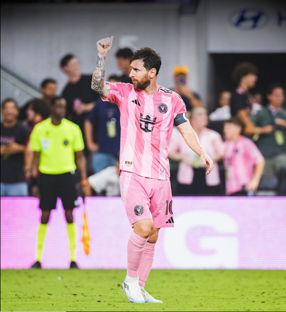 Lionel Messi celebrates one of his four goals against CF Montreal on Sunday, August 30, 2026 at the Nu Stadium. PHOTO/https://www.facebook.com/InterMiamiCF/photos