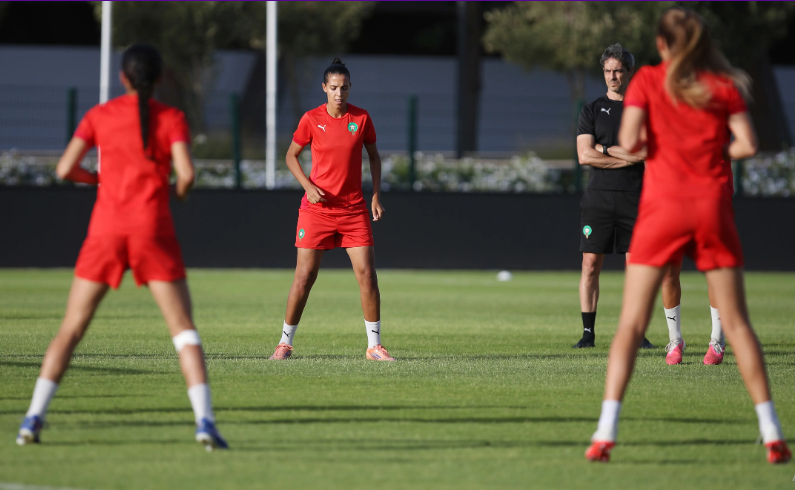 Morocco players in training ahead of their 2026 WAFCON third-place play-off on Saturday, August 16, 2026 at the Olympic Stadium in Rabata, Morocco. PHOTO/https://www.cafonline.com