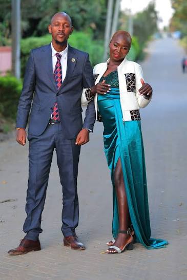Geoffrey Mosiria with Mercy Karimi PHOTO/ @Geoffrey Mosiria KE/ facebook