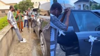 Pastor Jerry Eze surprises singer Nathaniel Bassey with brand-new Range Rover on 45th birthday