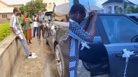 Pastor Jerry Eze surprises singer Nathaniel Bassey with brand-new Range Rover on 45th birthday