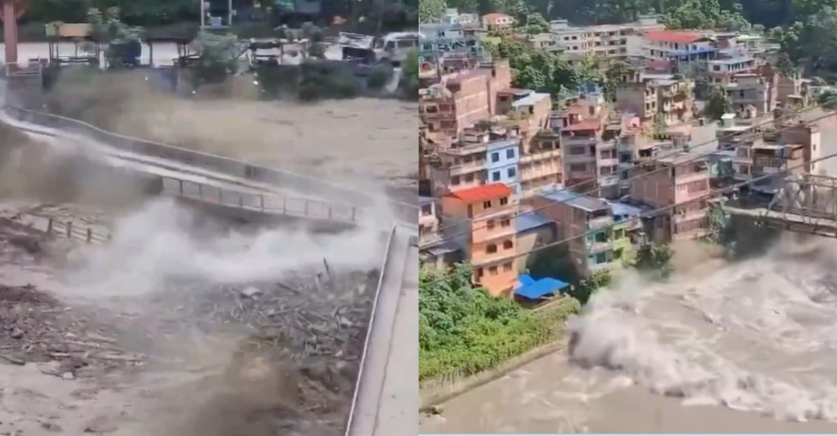 Catastrophic flash floods swept through the Nepal-China border destroying villages and critical infrastructure.  