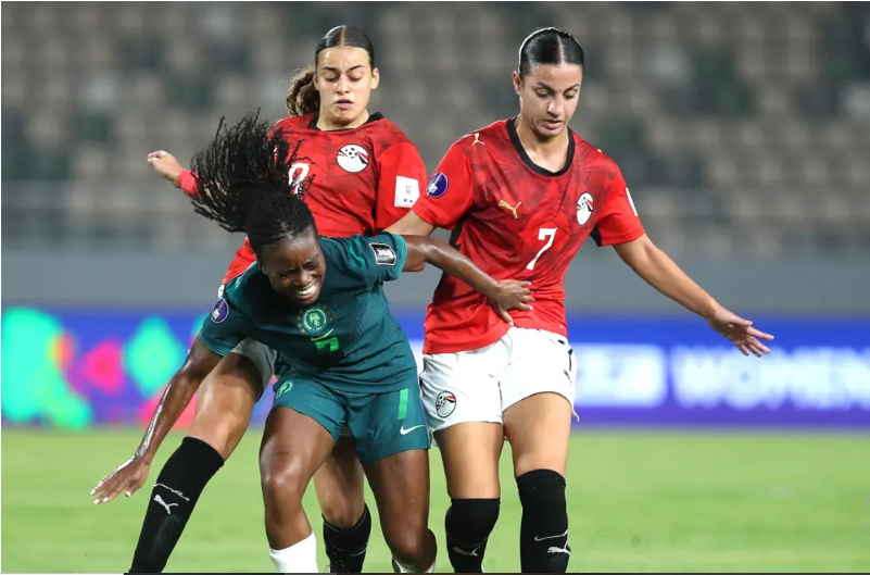 A WAFCON 2026 action between Nigeria and Egypt on Wednesday, August 5, 2026. PHOTO/https://www.cafonline.com