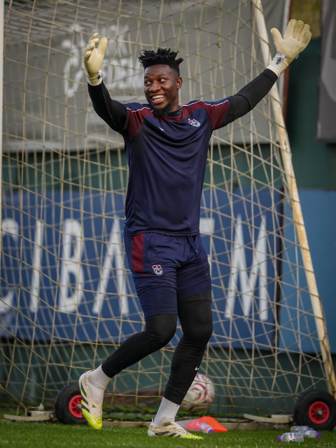 Ndre Onana in training at Trabzonspor. PHOTO/https://www.facebook.com/Trabzonspor/photos