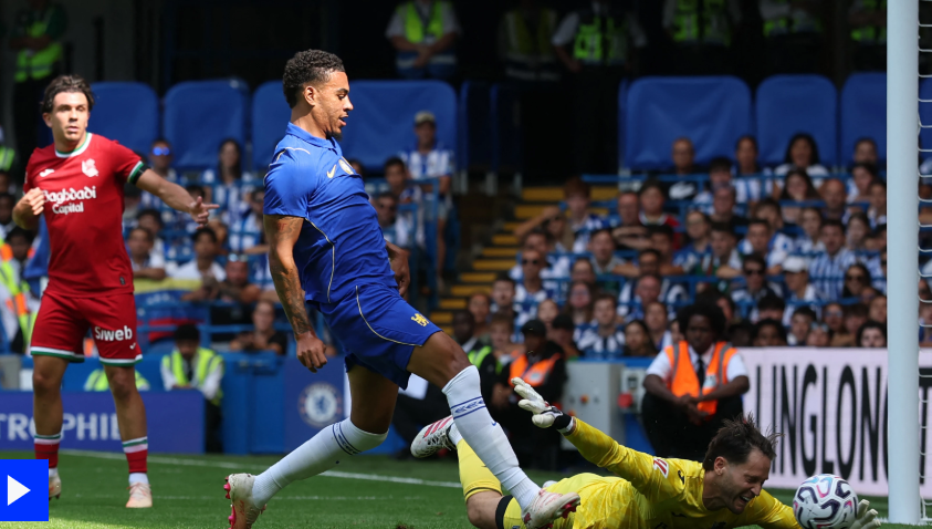 Morgan Rogers in action for Chelsea during pre-season. PHOTO/https://www.chelseafc.com/en