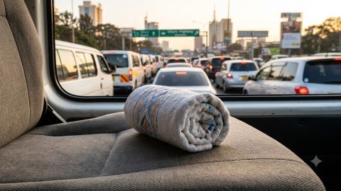 How a simple rolled towel can end your lower back pain in traffic