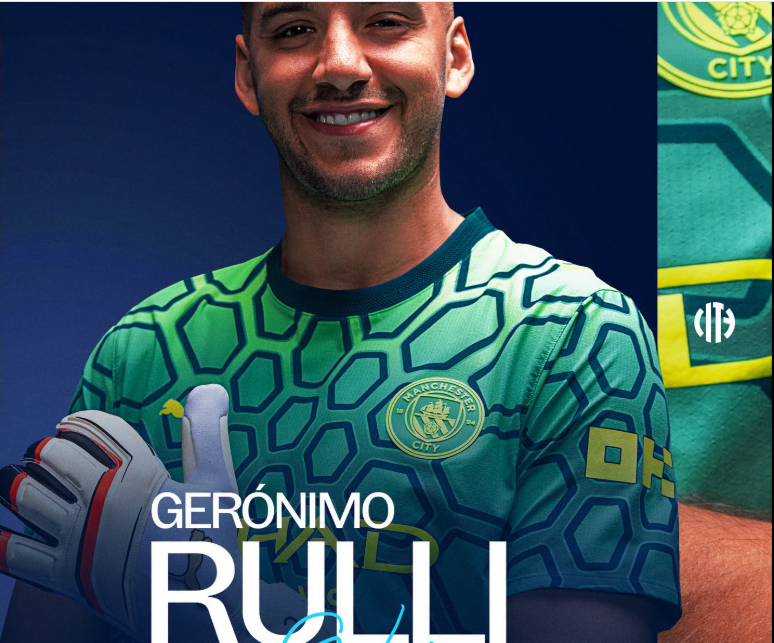 New Manchester City goalkeeper Gerónimo Rulli. PHOTO/https://www.facebook.com/mancity