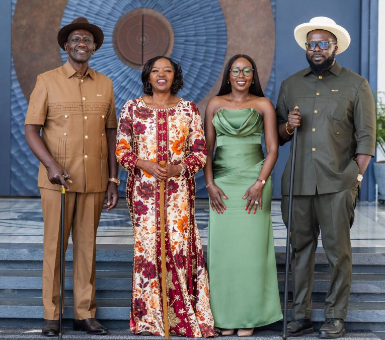 William Ruto, Rachel, June with Ezenagu during Charlene and Isaya Yunge's Koito. PHOTO/https://www.facebook.com/williamsamoei