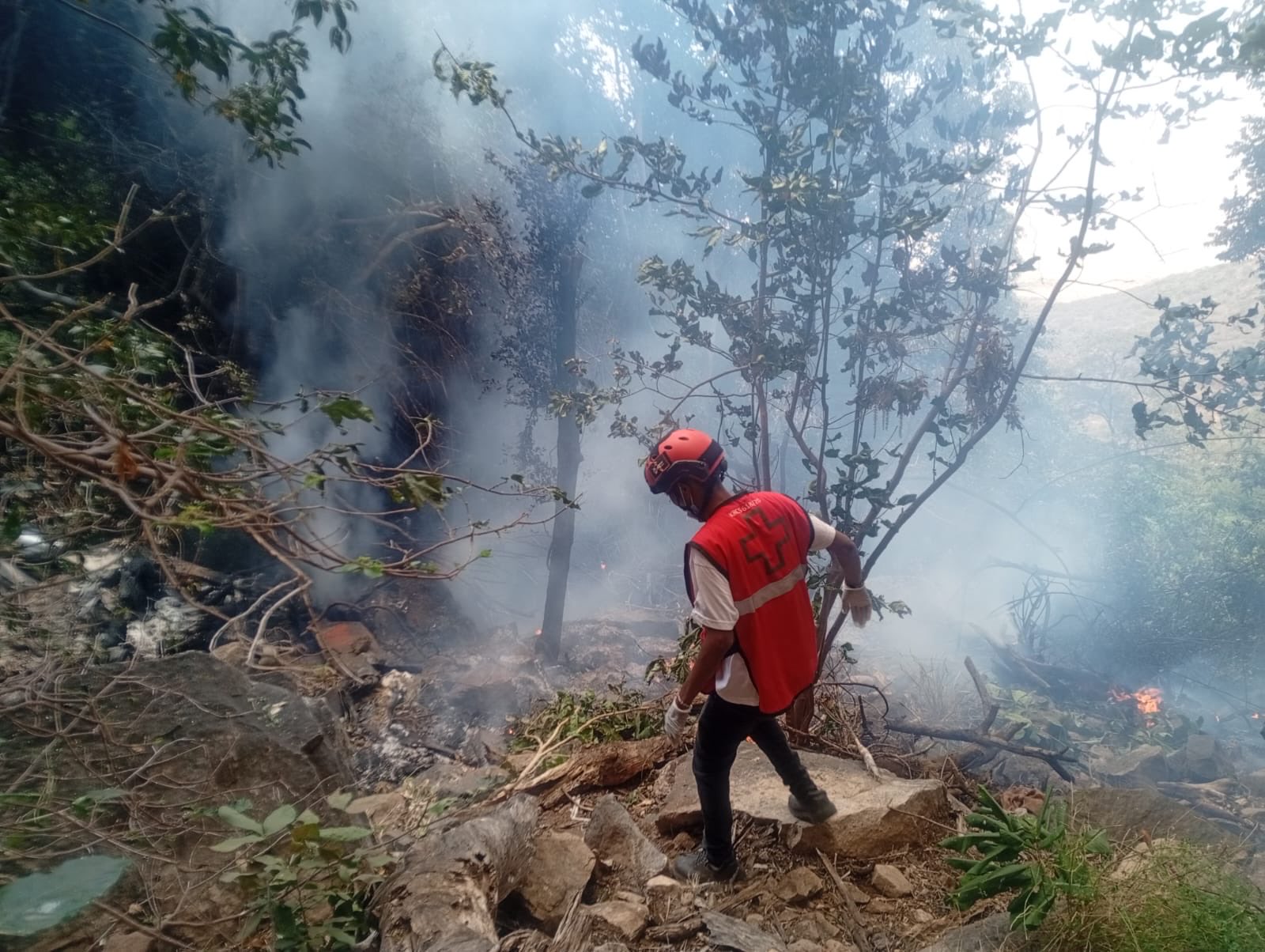 Red Cross sends extra team to Samburu helicopter crash site as fire and rough terrain hamper search