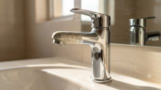 How to easily clean hard water scale off taps using white vinegar
